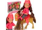 Doll and horse girl set pink 4 el. 1