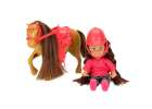 Doll and horse girl set pink 4 el. 7