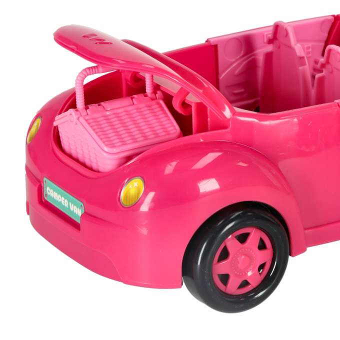Doll car convertible pink 4 el.