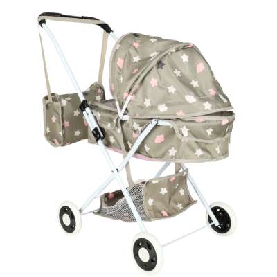 Doll pram gondola deep + bag stars