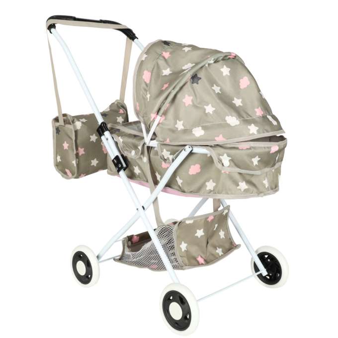 Doll pram gondola deep + bag stars