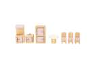 Dolls' house furniture wooden pink 9