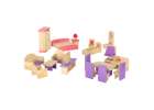 Dolls' house furniture wooden purple 10