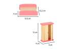 Dolls' house furniture wooden purple 11