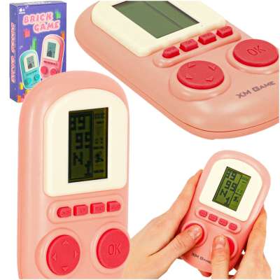 Electronic arcade game mini tetris pink