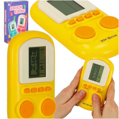 Electronic arcade game mini tetris yellow