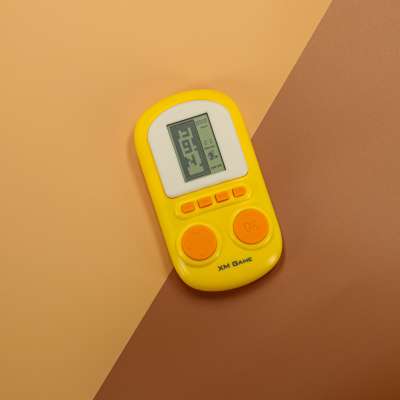Electronic arcade game mini tetris yellow