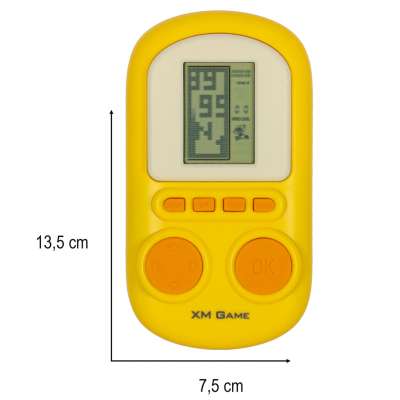 Electronic arcade game mini tetris yellow