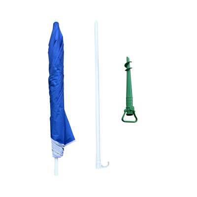 Garden beach umbrella adjustable foldable UV 150cm blue