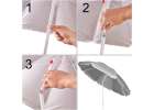 Garden beach umbrella adjustable foldable UV 150cm gray 4