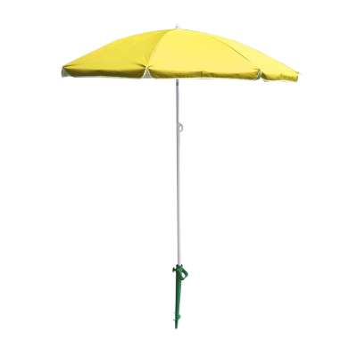 Garden beach umbrella adjustable foldable UV 150cm yellow