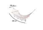 Garden hammock boho mesh tassel hanging lounger macramé 200cm grey 2