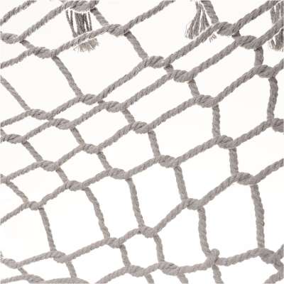 Garden hammock boho mesh tassel hanging lounger macramé 200cm grey