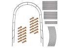 Garden pergola arch holder for roses flowers ivy creepers metal 240 x 140 cm 3