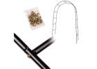 Garden pergola arch holder for roses flowers ivy creepers metal 240 x 140 cm 4