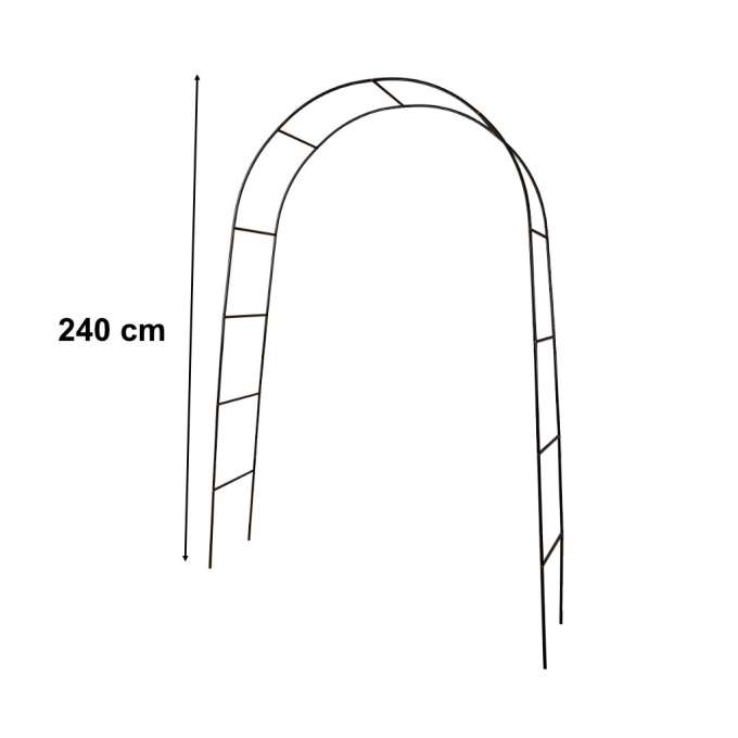 Garden pergola arch holder for roses flowers ivy creepers metal 240 x 140 cm