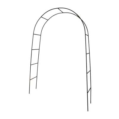 Garden pergola arch holder for roses flowers ivy creepers metal 240 x 140 cm