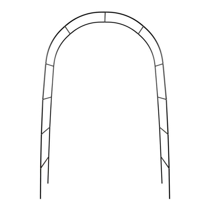Garden pergola arch holder for roses flowers ivy creepers metal 240 x 140 cm