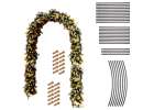 Garden pergola arch holder for roses flowers ivy creepers metal 240 x 140 cm 1