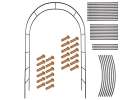 Garden pergola arch holder for roses flowers ivy creepers metal 240 x 140 cm 9