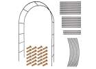 Garden pergola arch holder for roses flowers ivy creepers metal 240 x 140 cm 10
