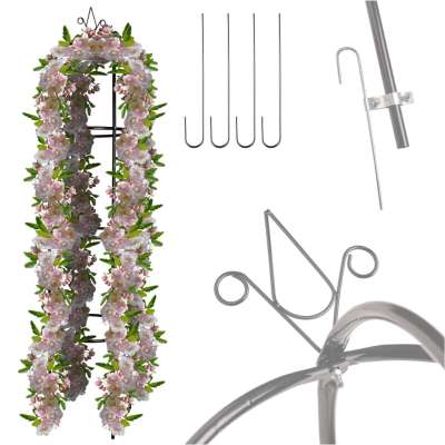 Garden pergola column column bell stand for roses climbing flowers metal 195 cm