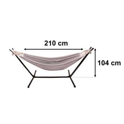 Hamak ze stelażem ogrodowy huśtawka stelaż stojak do hamaka duży mocny + pokrowiec 247cm 100kg