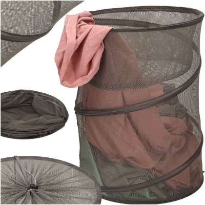 Hanging laundry basket folding clothes hamper