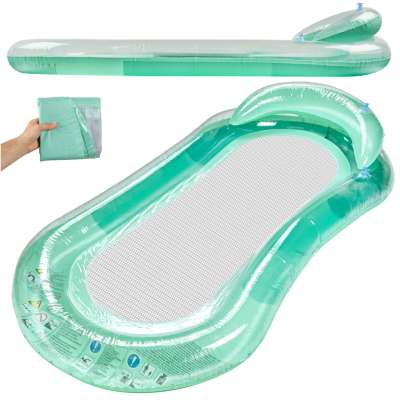 Inflatable swimming pool water mattress with net turquoise BESTWAY 43103