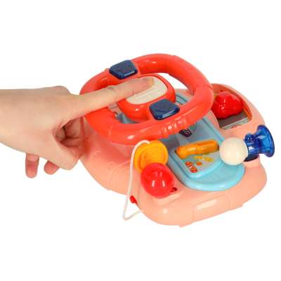Interactive steering wheel music sounds pink