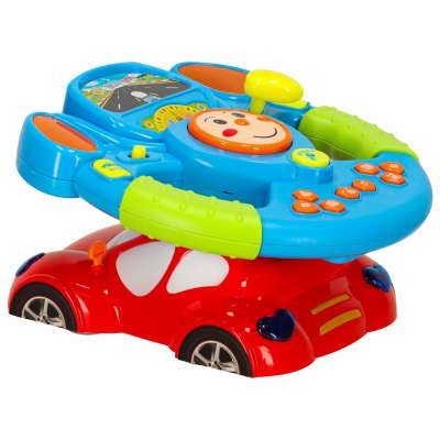 Interactive steering wheel sounds lights projector