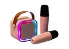 Karaoke speaker 2 microphones pink 2