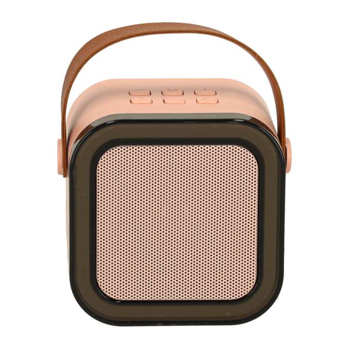 Karaoke speaker with microphone pink