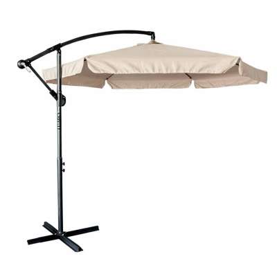 LUARO Garden umbrella large folding umbrella with boom 290cm beige