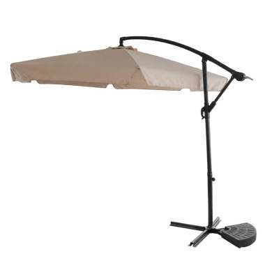 LUARO Garden umbrella large folding umbrella with boom 290cm beige