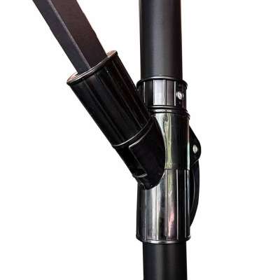 LUARO Garden umbrella large folding umbrella with boom 290cm black