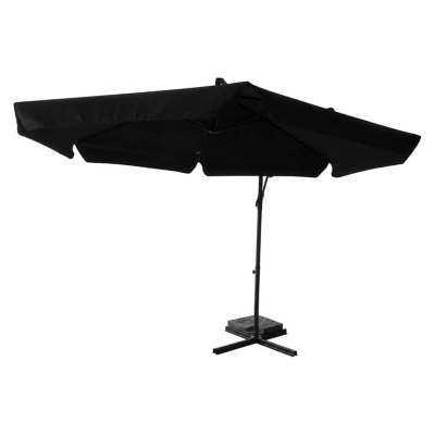 LUARO Garden umbrella large folding umbrella with boom 290cm black