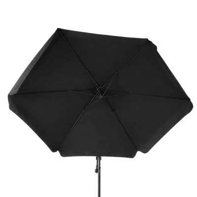 LUARO Garden umbrella large folding umbrella with boom 290cm black
