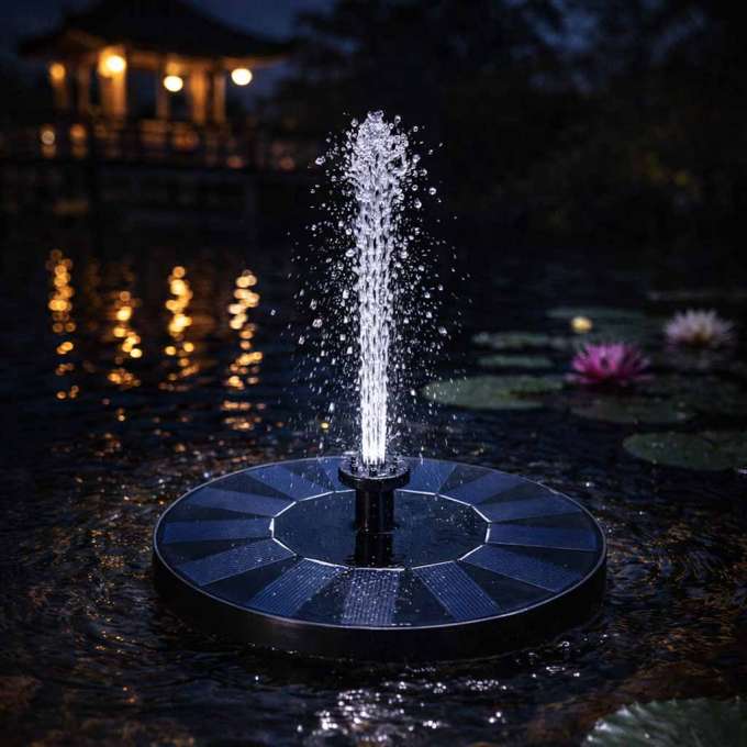 LUARO Solar fountain for pond pond garden floating pump garden 16cm