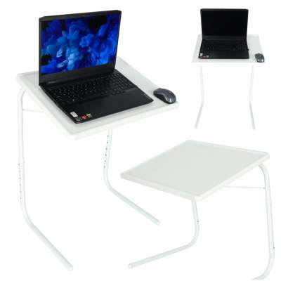 Laptop side table foldable 52x40cm white