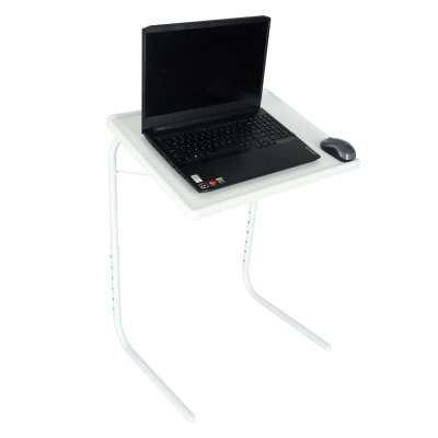 Laptop side table foldable 52x40cm white