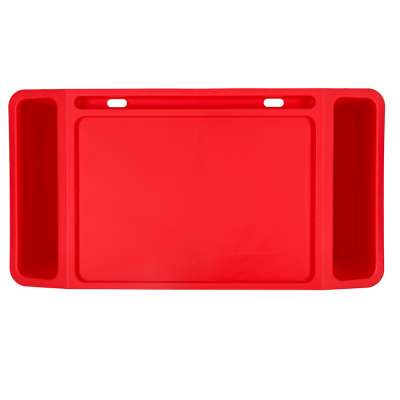 Laptop table with organiser red