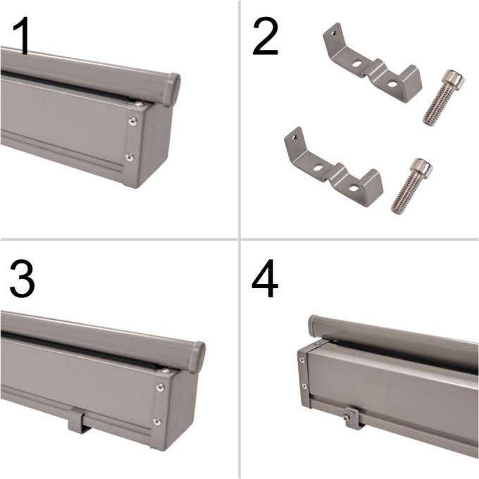 Lateral terrace awning retractable screen 180 grey