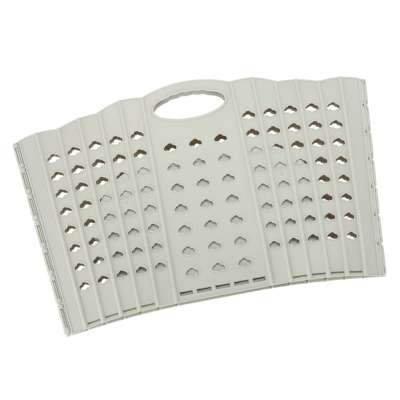 Laundry basket folding bathroom organiser grey