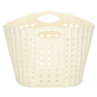Laundry basket folding bathroom organiser white