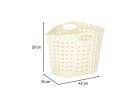 Laundry basket folding bathroom organiser white 7