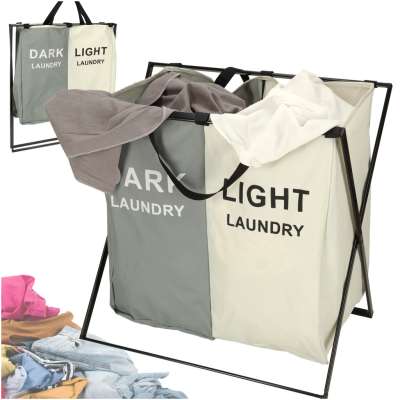 Laundry basket segregation organiser 2 compartments