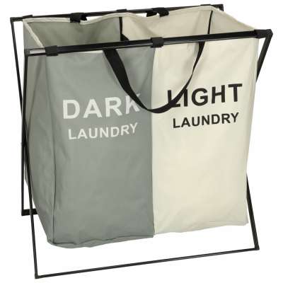 Laundry basket segregation organiser 2 compartments