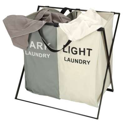 Laundry basket segregation organiser 2 compartments