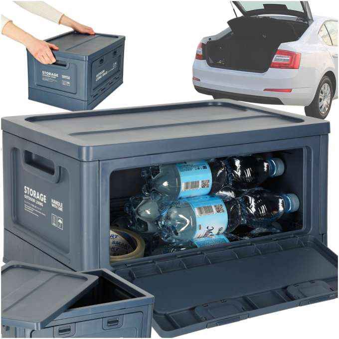 Luggage organiser camping box navy blue
